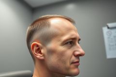 Profile portrait of a man with short, light brown hair against a gray wall. The image features a close-up view, highlighting facial features and a modern, clean aesthetic. Neutral tones and soft lighting create a professional feel.