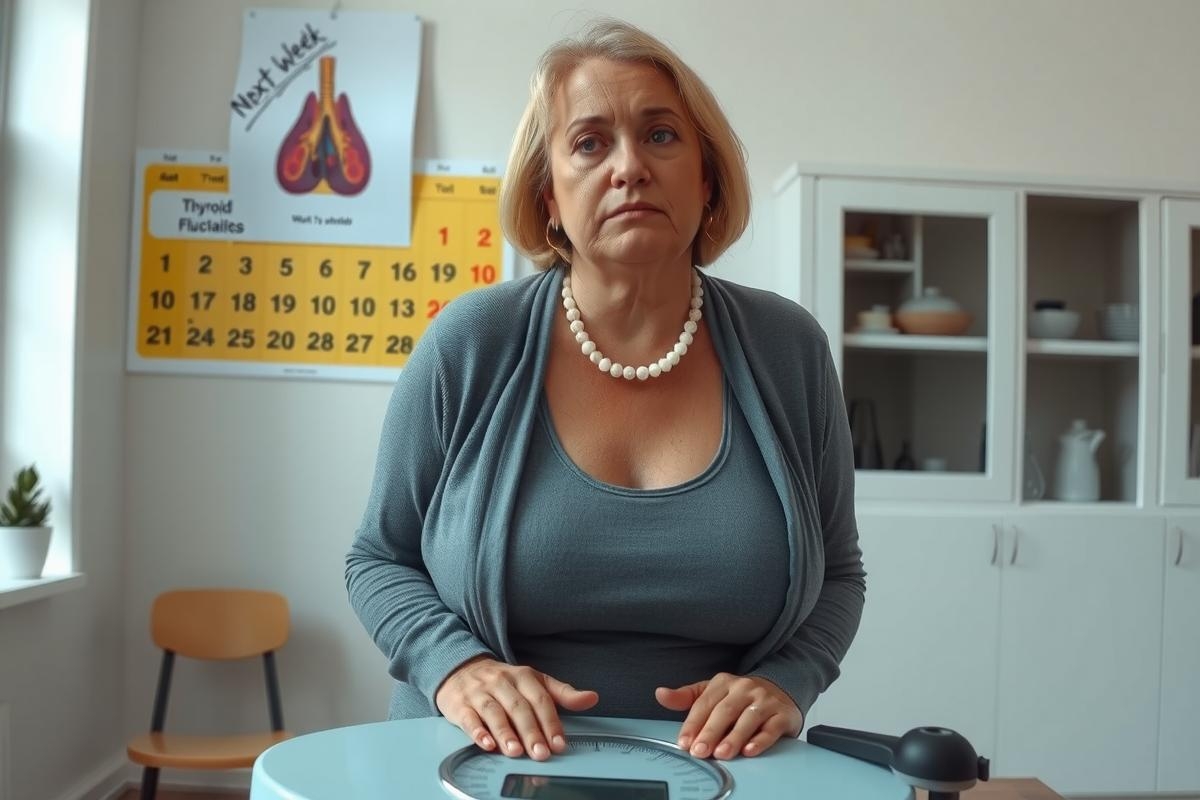 The image features an older woman sitting at a desk in an office setting. She appears to be engaged in a task that requires focus, perhaps writing or working on a computer. The woman is wearing a grey blazer and her posture suggests she's attentive and immersed in her work.