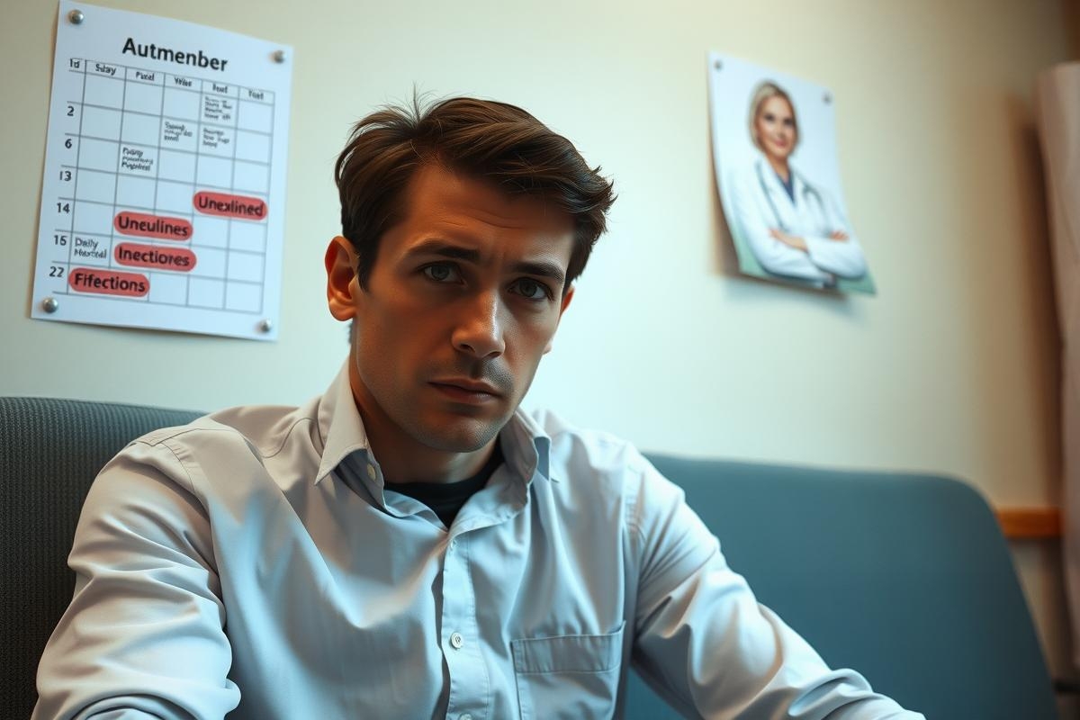 In the image, there is a man seated at an office desk. He appears to be wearing a formal shirt and tie, which suggests he might be in a professional environment. There are no visible texts or distinctive objects that convey any specific context or brand information. The colors present in the image are muted, with the man wearing neutral tones and the office furniture being more subtle in tone.