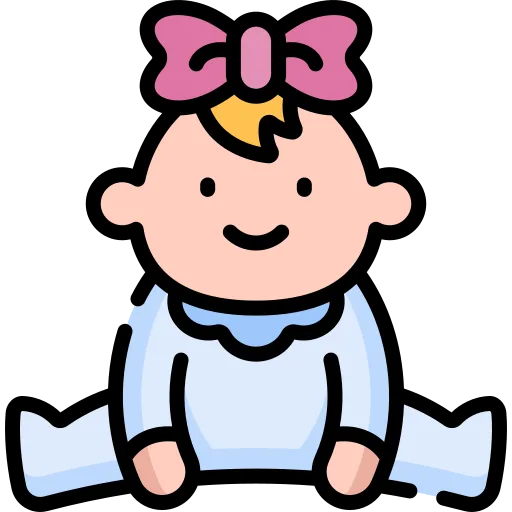Baby girl icon