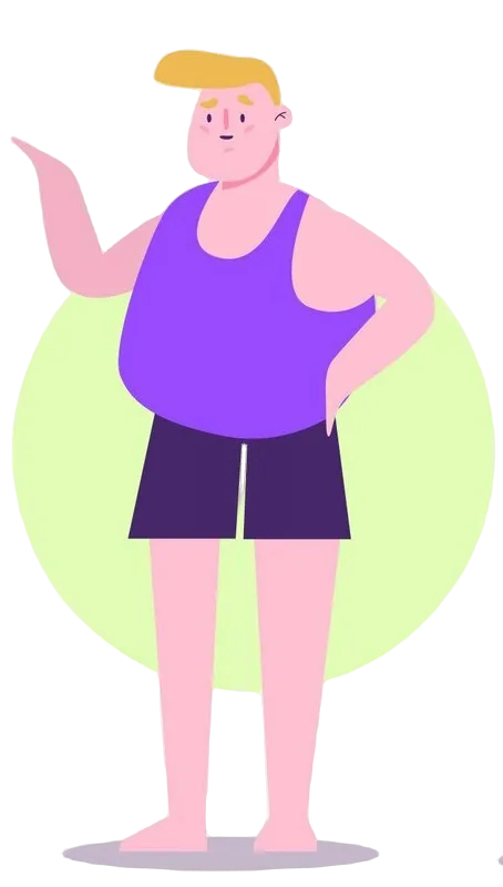 Obese person
